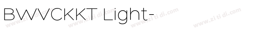 BWVCKKT Light字体转换